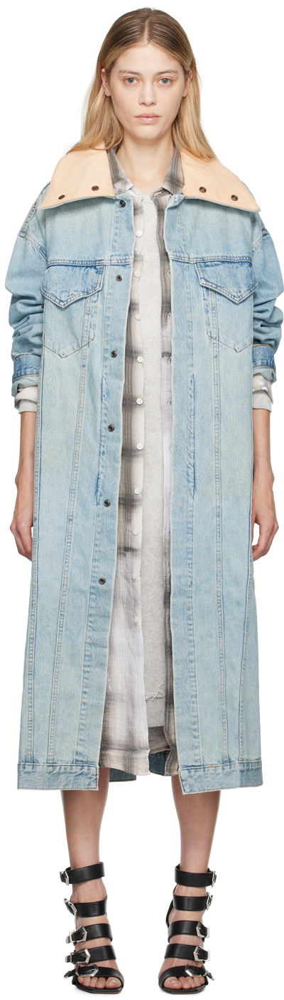 Parka R13 R13 Kat Long Denim Jacket Plava | R13W5169-D245A