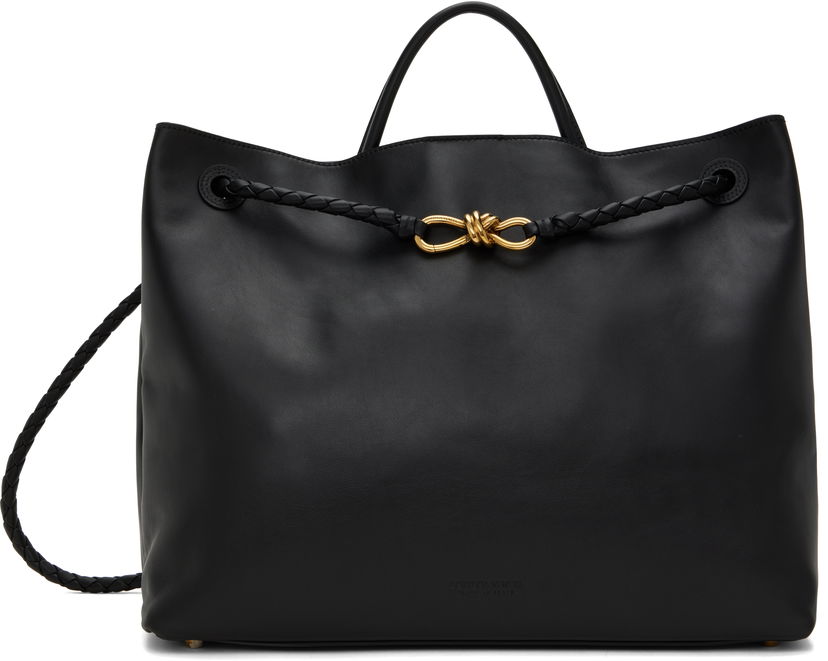 Tote bag Bottega Veneta Large Andiamo Leather Tote Crna | 806010 V4O92