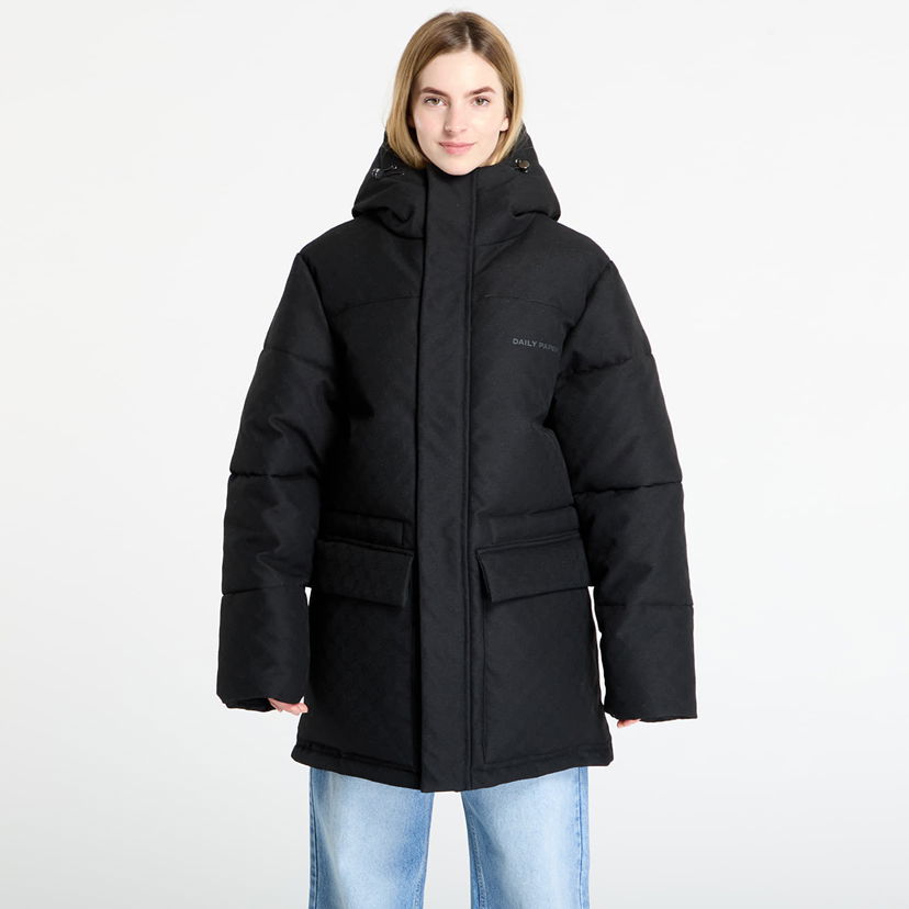 Pernata jakna DAILY PAPER Daily Paper Oba Monogram Puffer Jacket Crna | 2521155