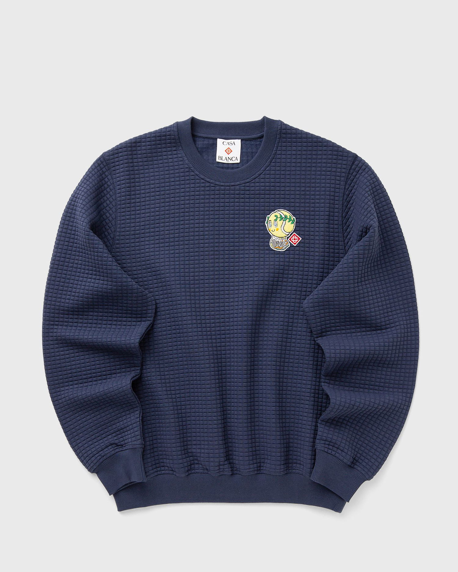 Dukserice Casablanca Grid Laurel Patch Sweatshirt Tamnoplava | AW25-JTP-420-02, 0
