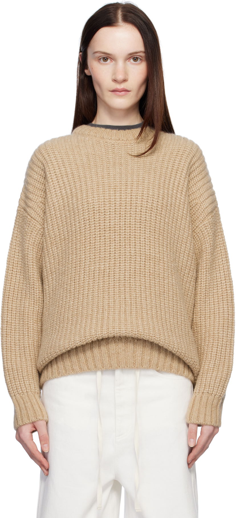 Džemper Anine Bing ANINE BING Sydney Knit Sweater Bež | A-09-0277-220