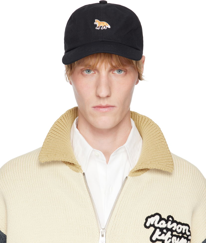 Kapa MAISON KITSUNÉ Maison Kitsuné Baby Fox Baseball Cap Crna | OW06109WB0026
