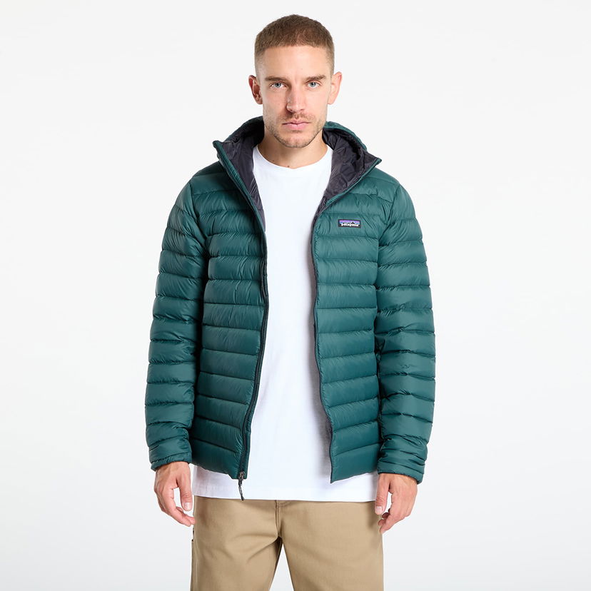 Pernata jakna Patagonia Down Sweater Hoody Zelena | 84702 CASG
