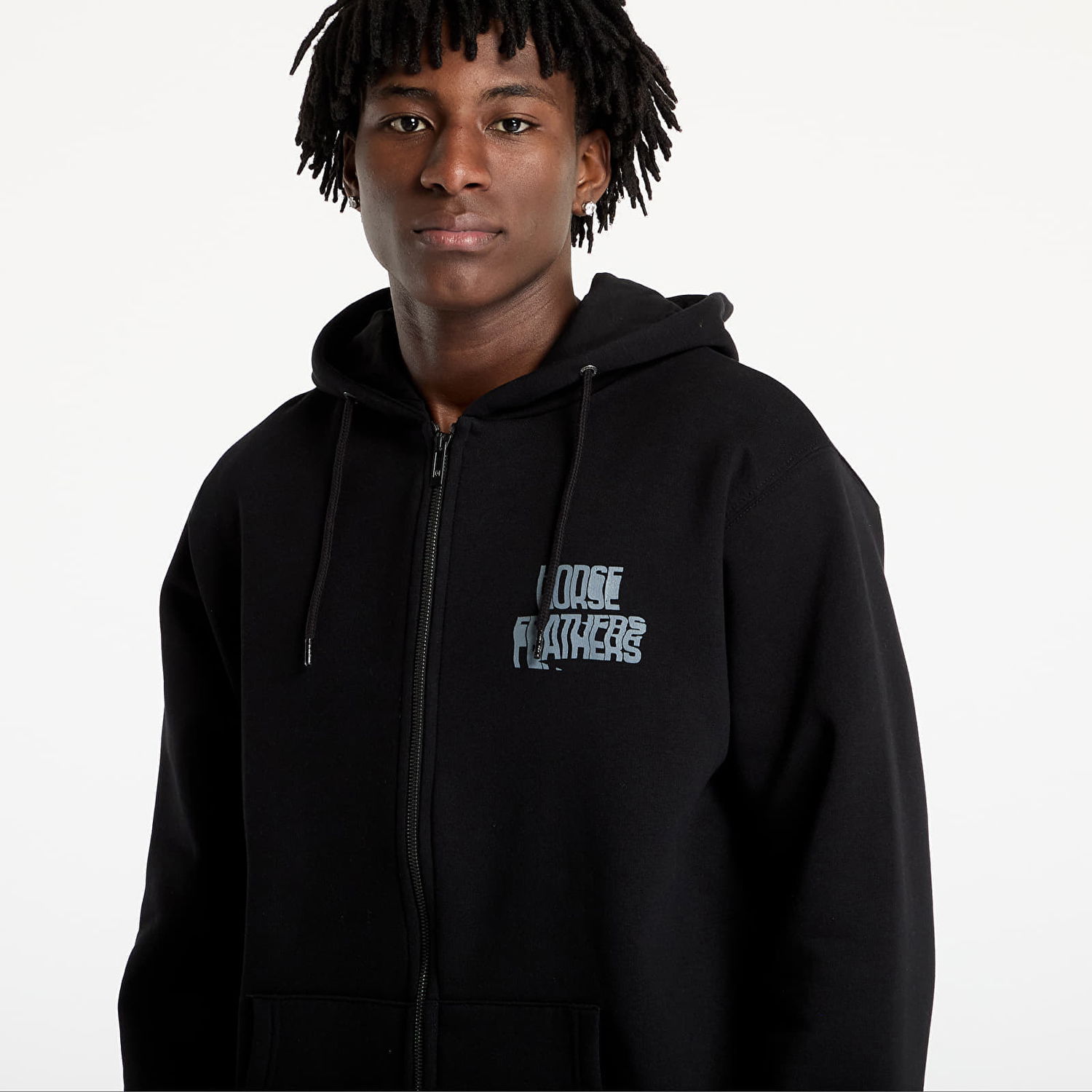 Dukserice Horsefeathers Horsefeathers Xerox Zip Hoodie Crna | SM1372C, 1