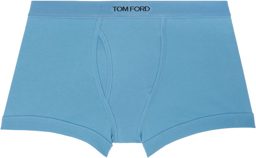 Bokserice Tom Ford TOM FORD Stretch Jersey Boxer Briefs Plava | T4LC3 204