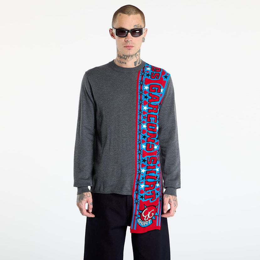 Džemper Comme des Garçons Comme des Garçons SHIRT Soccer Scarf Knitted Sweater Višebojno | FP-N004-W25 Grey