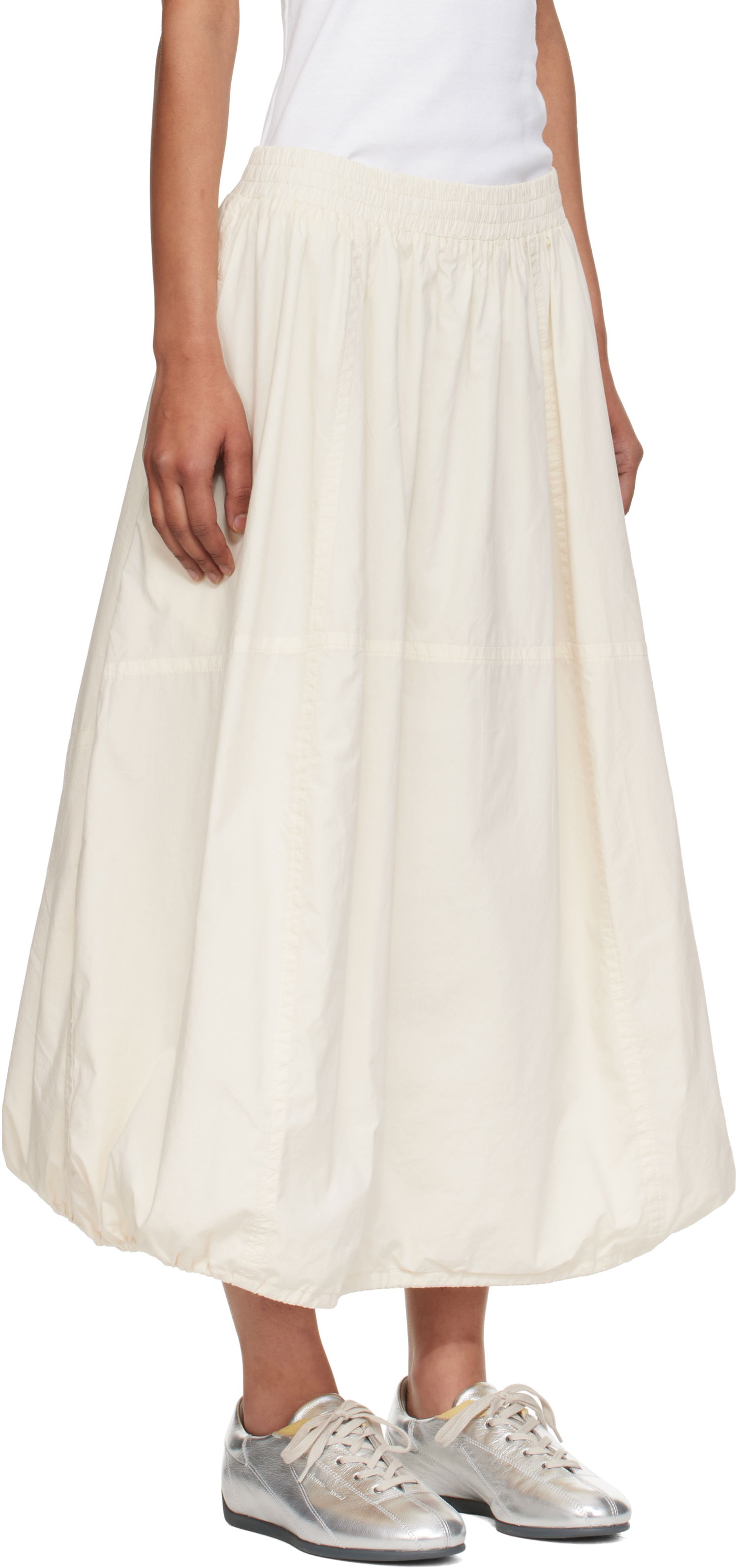 Suknja YMC YMC Parachute Midi Skirt Bijela | Q3YMB, 1