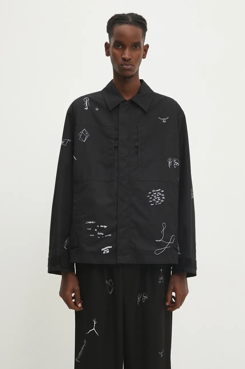 Jakna UNDERCOVER Oversize Jacket with Print Crna | UC2D4212, 0