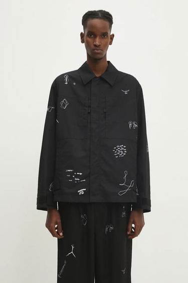 Jakna UNDERCOVER Oversize Jacket with Print Crna | UC2D4212, 0