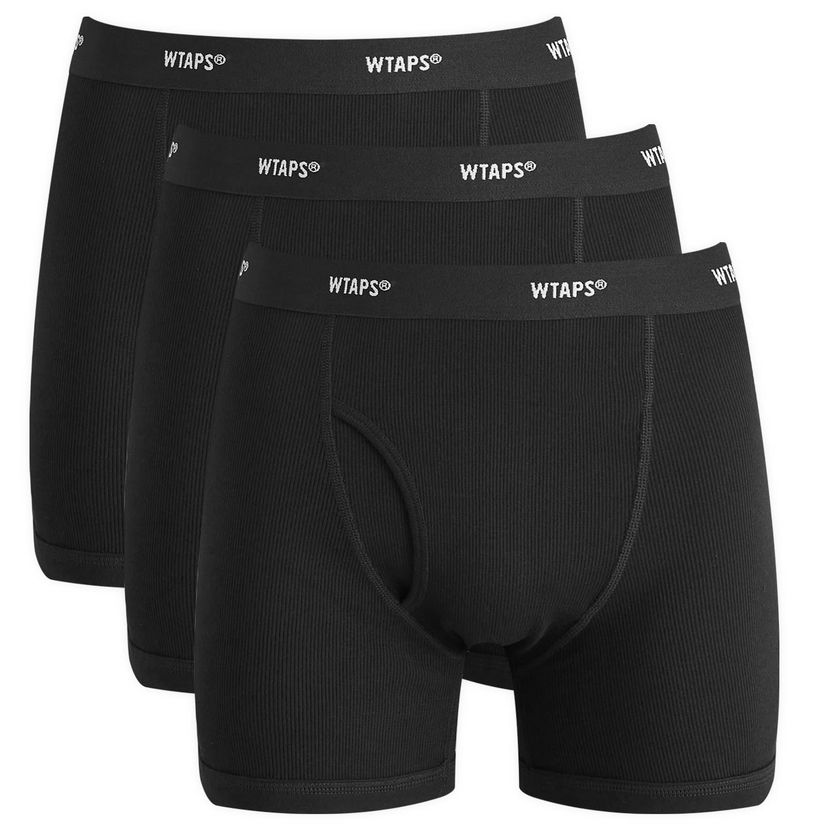 Bokserice WTAPS 3-Pack Skivvies Boxer Shorts Crna | 242MYDT-UWM03-BLK