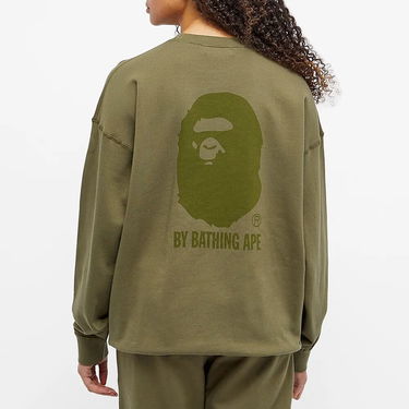 Dukserice BAPE Oversized Ape Logo Crew Sweat Zelena | 001SWH802503L-GRN, 0