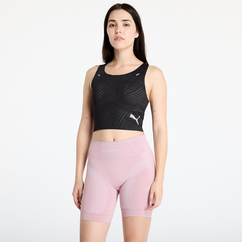 Majica kratkih rukava Puma Top Run Ultraspun Crop Top W Black Crna | 52506090