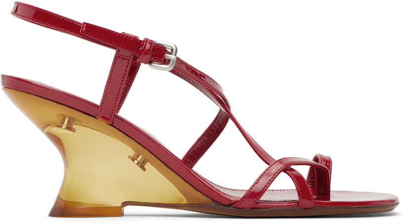 Njega cipela Dries Van Noten Dries Van Noten Patent Leather Heeled Sandals Crvena | WS251-1644-189