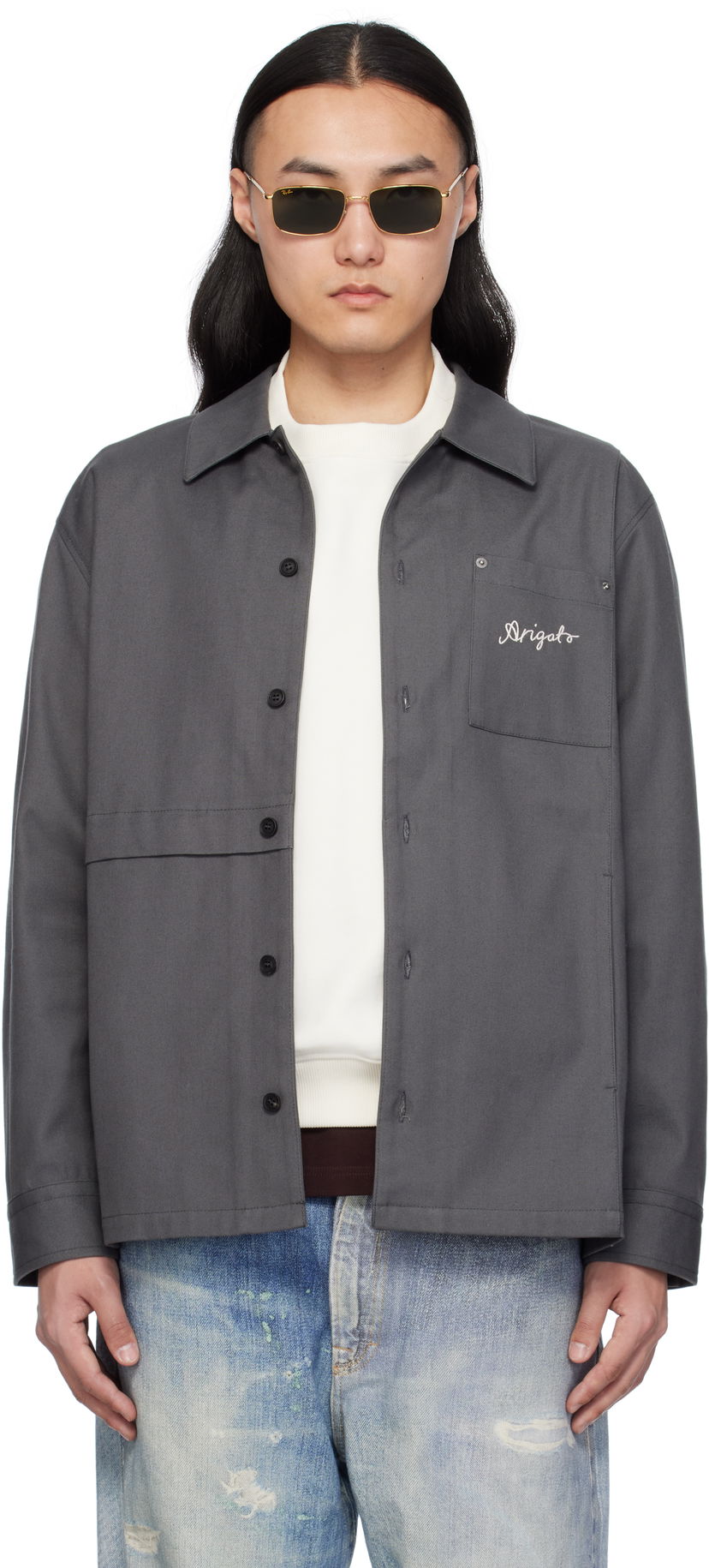 Košulja AXEL ARIGATO Axel Arigato Rowe Canvas Overshirt Siva | A2917002