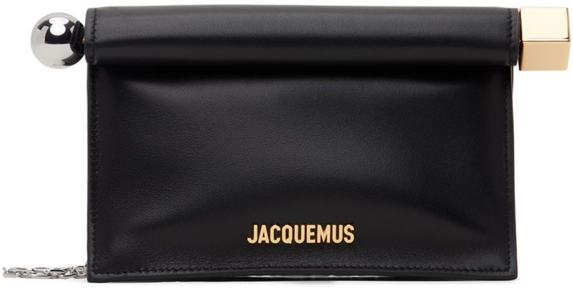 Ručna torbica Jacquemus Les Sculptures 'La petite pochette rond carré' Pouch Crna | 24E241BA392-3171