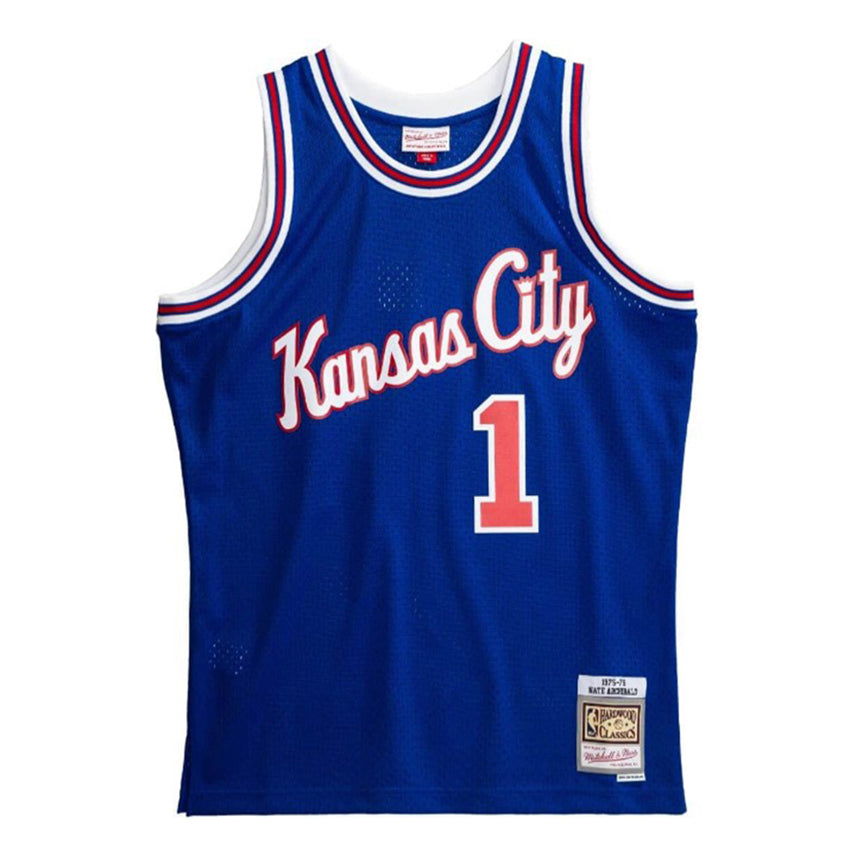 Majica bez rukava Mitchell & Ness Mitchell & Ness NBA Swingman Kansas City Kings Nate Archibald Jersey Plava | SMJYLG19109-KCKROYA75NAR, 0