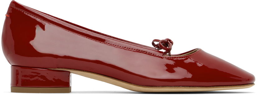 Haljina Aeyde Aeyde Darya Ballerina Flats Crvena | A11-FL-GLVR25BL16-FW24-985-048