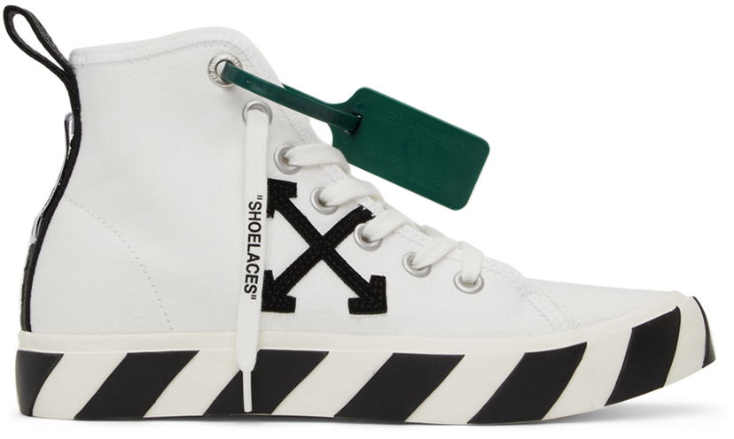 Tenisice i cipele Off-White Mid Vulcanized "White & Black" Bijela | OMIA119C99FAB0010110