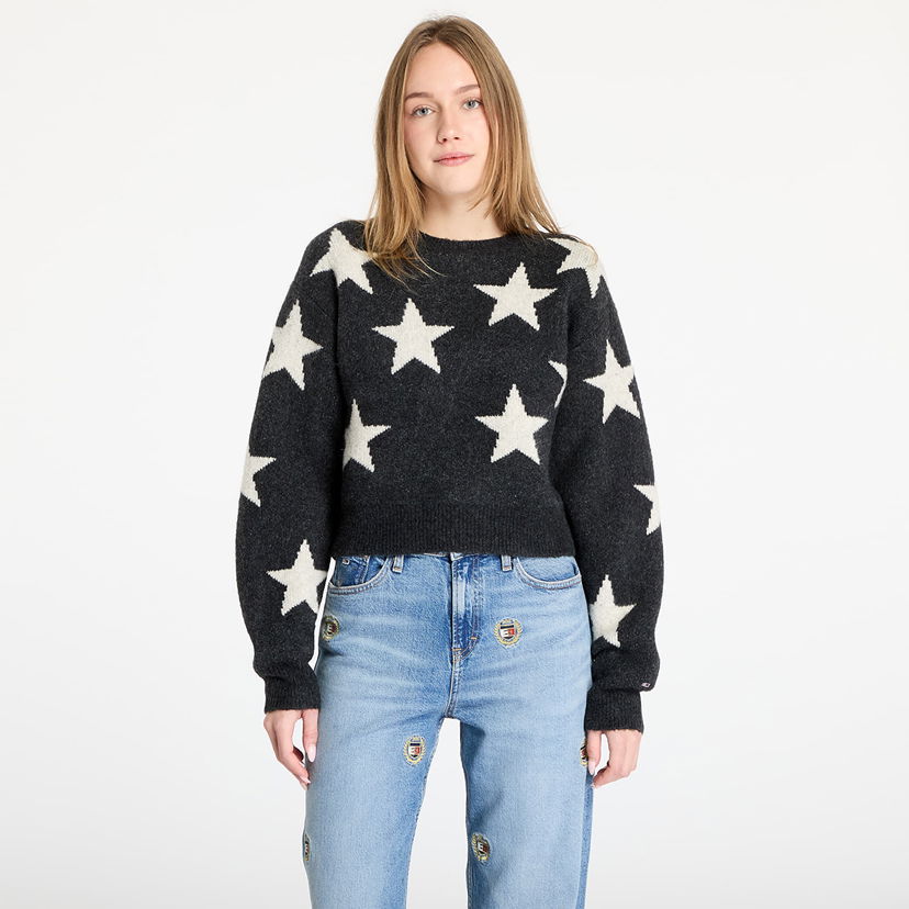 Džemper Tommy Hilfiger Star Pattern Sweater Crna | DW0DW19915 0GL