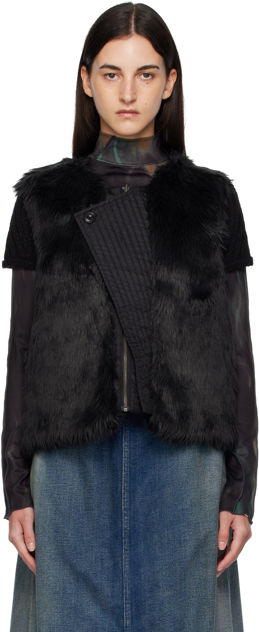 Prsluk Andersson Bell Andersson Bell Reversible Faux-Fur Vest Crna | awa723u