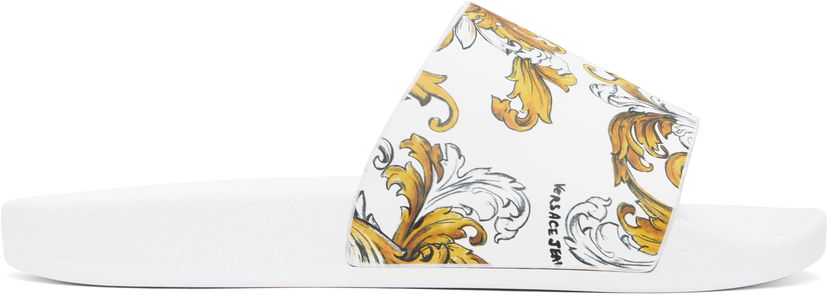 Tenisice i cipele Versace Versace Jeans Couture Outline Barocco Pool Slides Bijela | E78YA3SQ4_EZS365