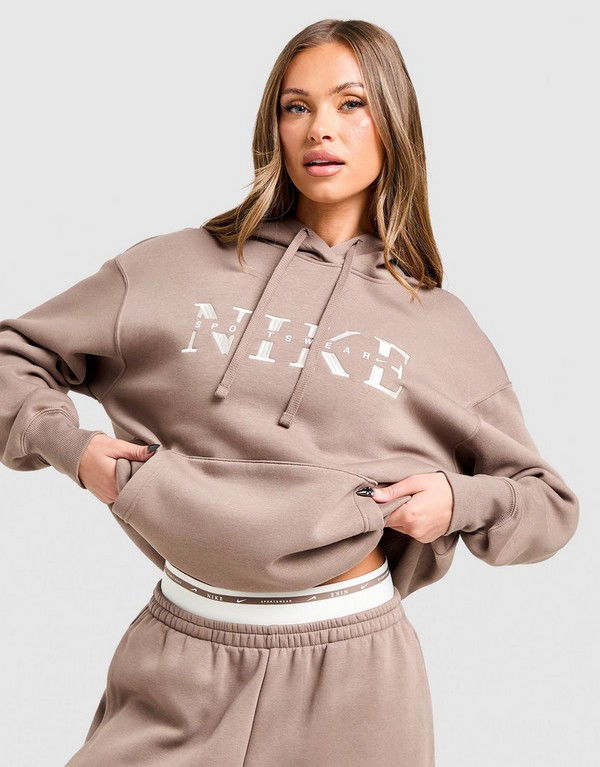 Dukserice Nike NSW Phoenix Fleece Pullover Hoodie Smeđa | IH4054-214, 1