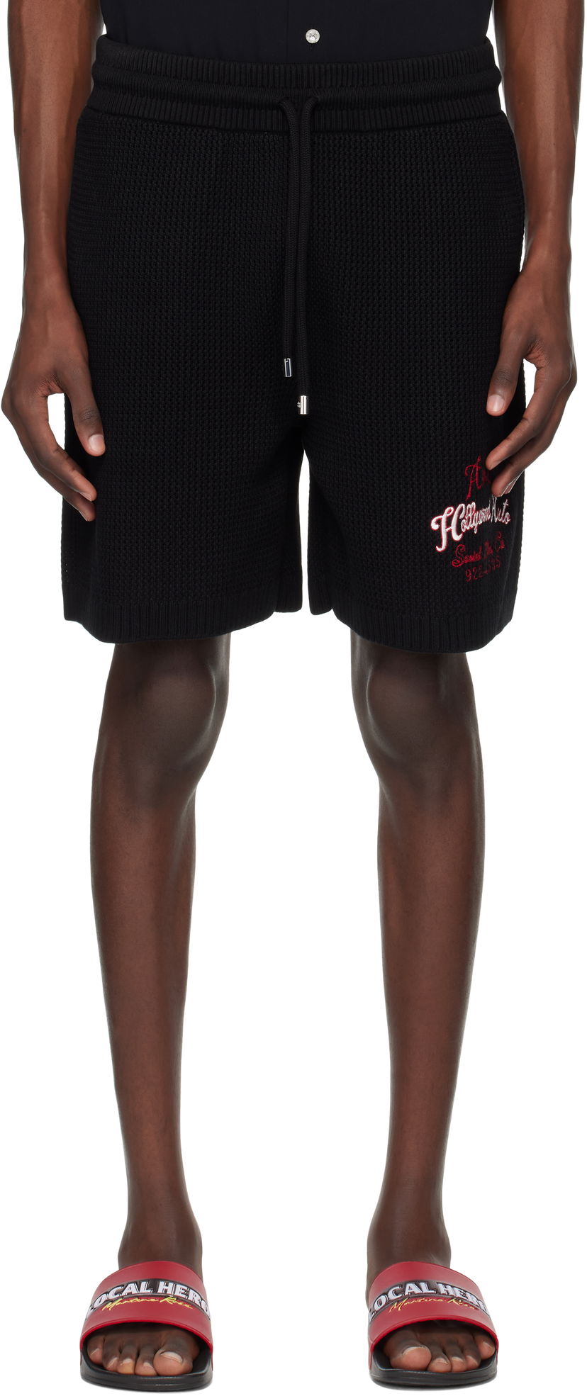 Kratke hlače AMIRI AMIRI 'Hollywood Auto' Mesh Shorts Crna | AMKNSH1049