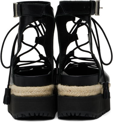 Njega cipela sacai Sacai Ghillie Heeled Sandals Crna | 25-07920, 1