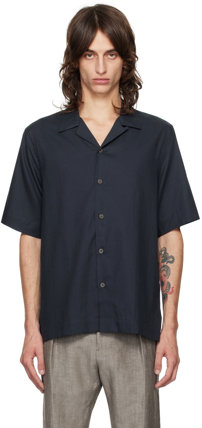 Košulja Paul Smith Paul Smith Short Sleeve Button-Down Shirt Tamnoplava | M1R-905U-N02417-49