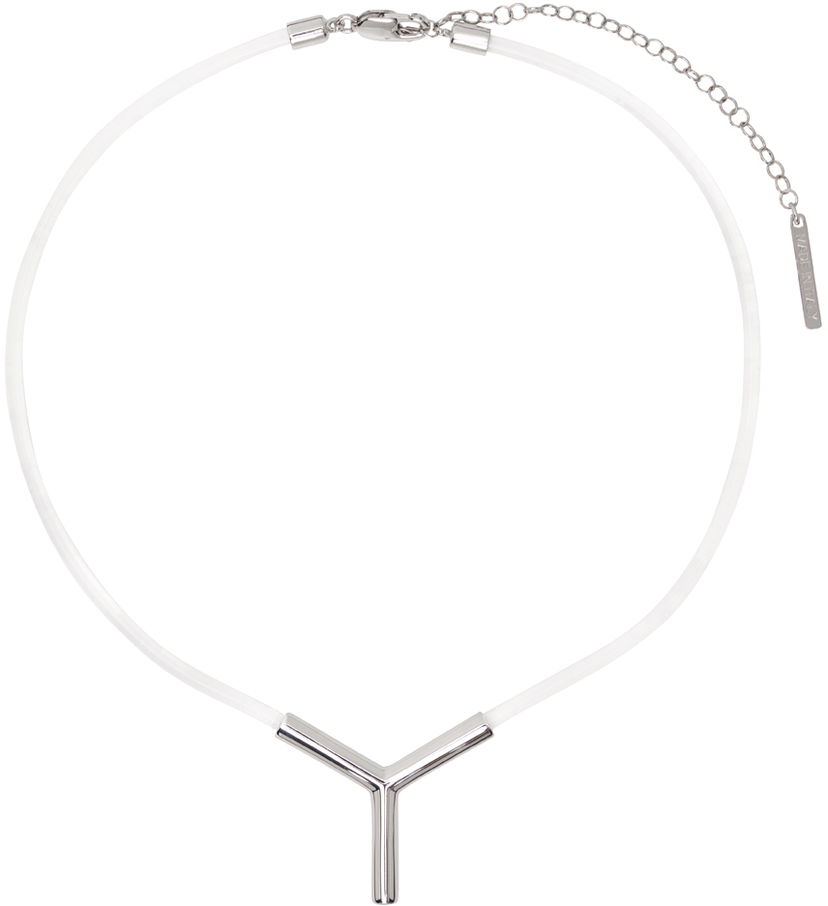 Ogrlica Y/PROJECT Transparent 'Y' Necklace Metalik | 640NE004