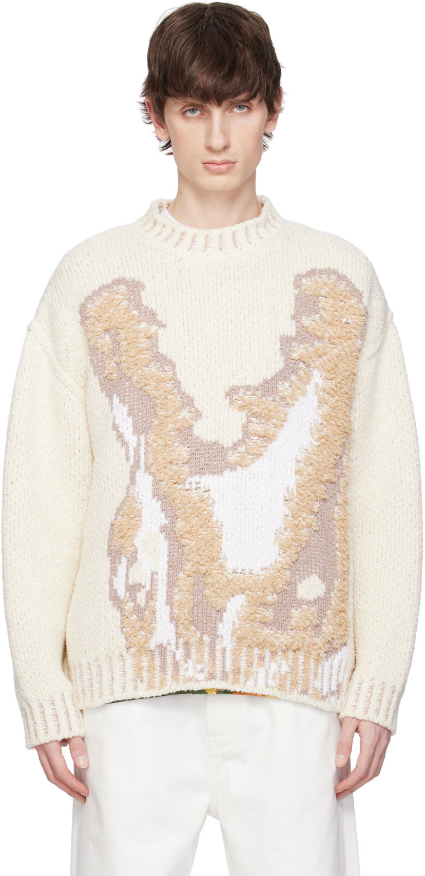 Džemper Lacoste Lacoste Lassie Crewneck Sweater Bijela | AH6772