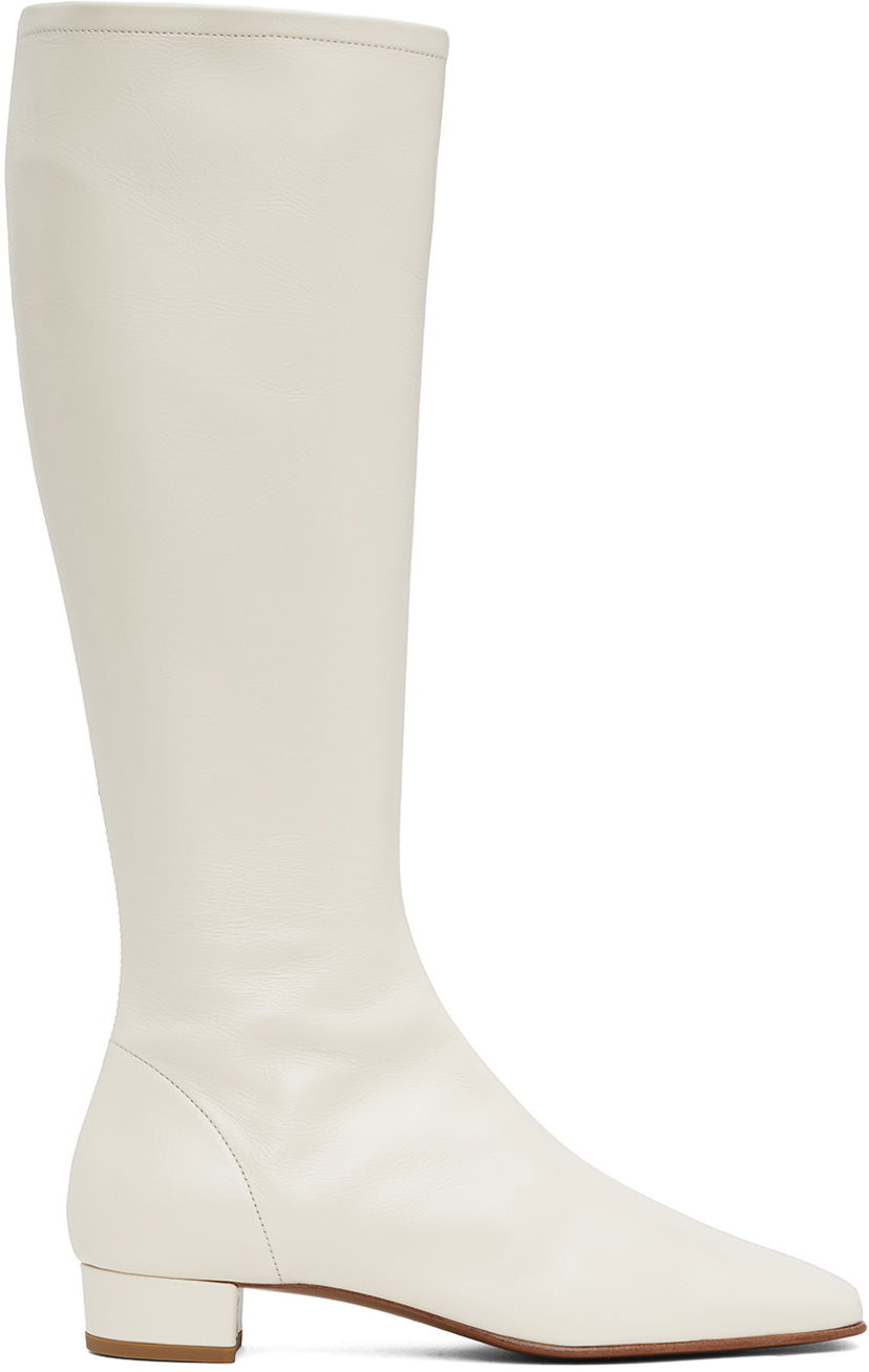 Tenisice i cipele BY FAR Leather Knee-High Boots Bijela | 19FWEDIDFHL