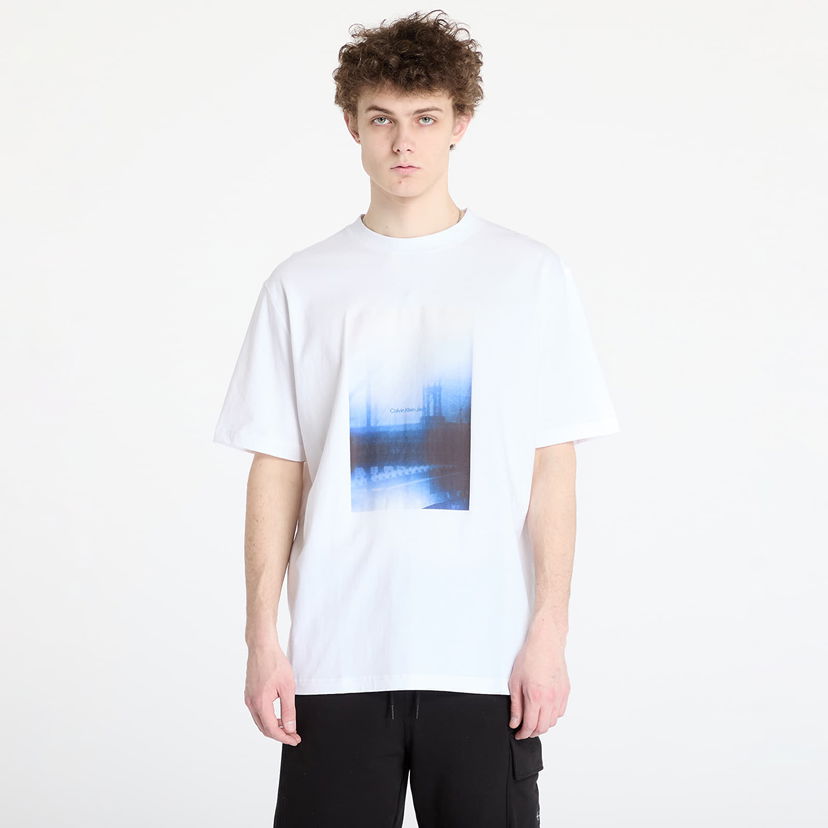 Majica kratkih rukava CALVIN KLEIN Calvin Klein Jeans Hazy City T-Shirt Bijela | J30J327477 YAF