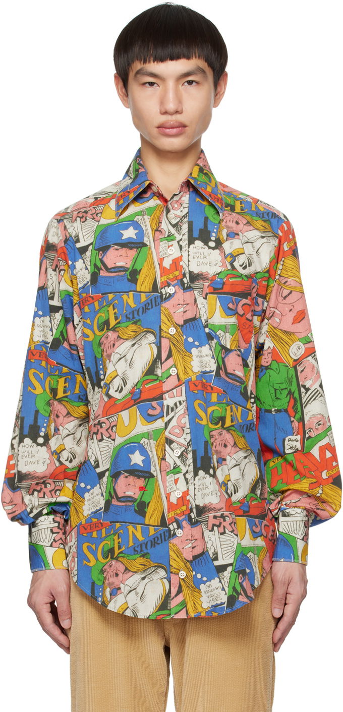 Košulja ERL Multicolor Comic Print Shirt Višebojno | ERL06B011