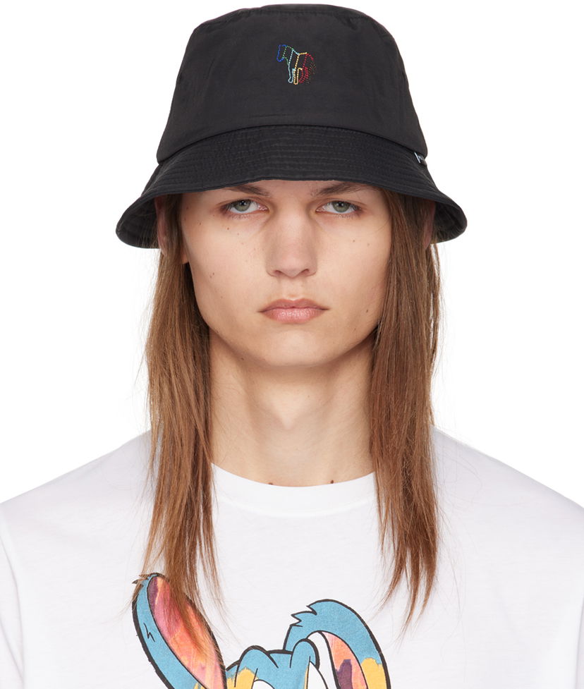 Kapa Paul Smith PS Paul Smith Zebra Logo Bucket Hat Crna | M2A-921DT-N097-79