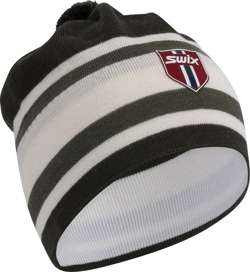 Kapica SWIX Tradition Light Striped Beanie Bijela | 46450-48005