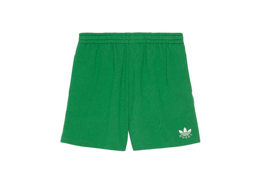 Kratke hlače Gucci adidas x Cotton Shorts Green Zelena | 691640 XJEKQ 3826