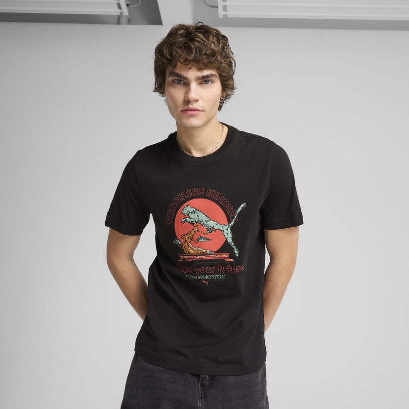 Majica kratkih rukava Puma Puma GRAPHICS Bonsai T-Shirt Crna | 629634_01