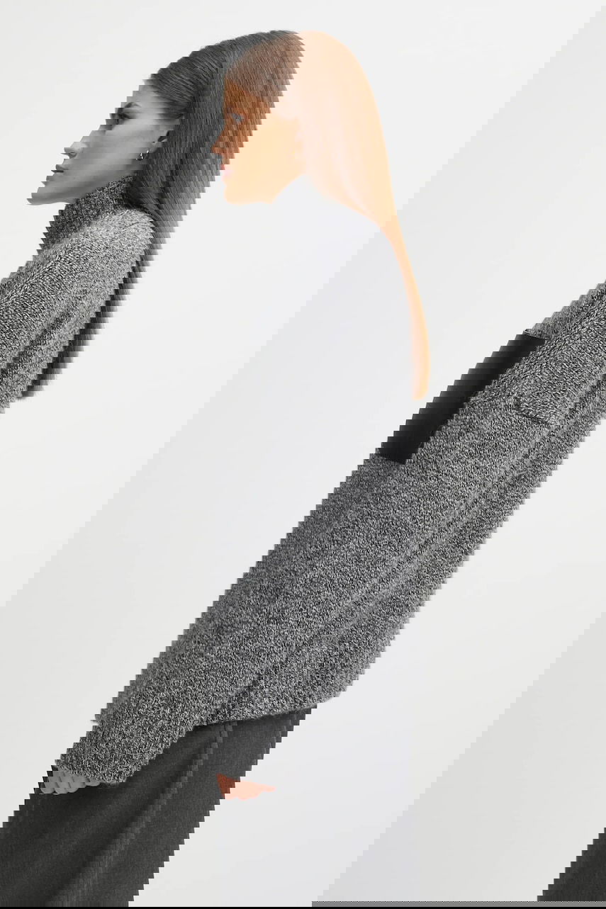 Džemper JW Anderson JW Anderson Turtleneck Wool Blend Sweater with Leather Patch Pocket Siva | KW1292.YN0367, 1