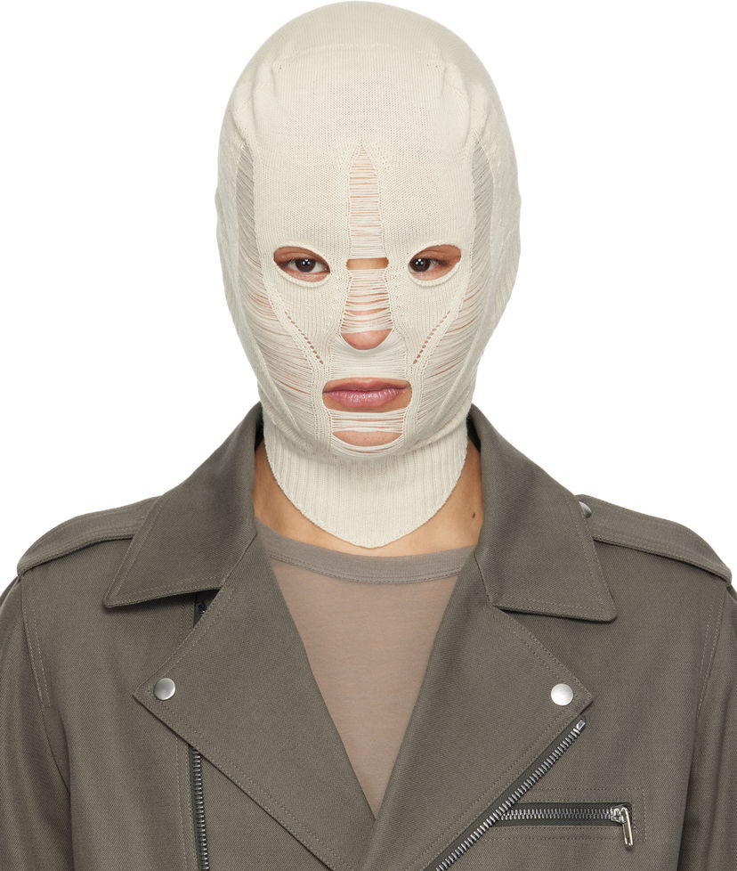 Odjeća Rick Owens Rick Owens Hollywood Skull Balaclava Bež | RR01E5477 KGRIDM