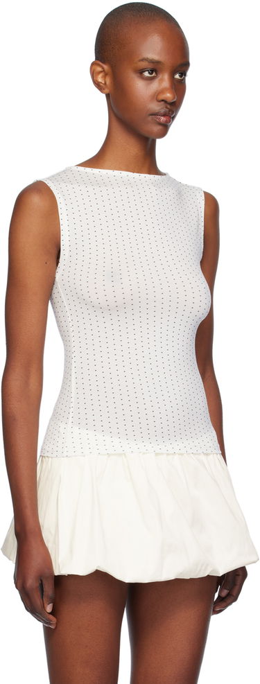Haljina Miaou Miaou Kelly Dotted Peplum Top Bijela | 7185TJBBKD, 3