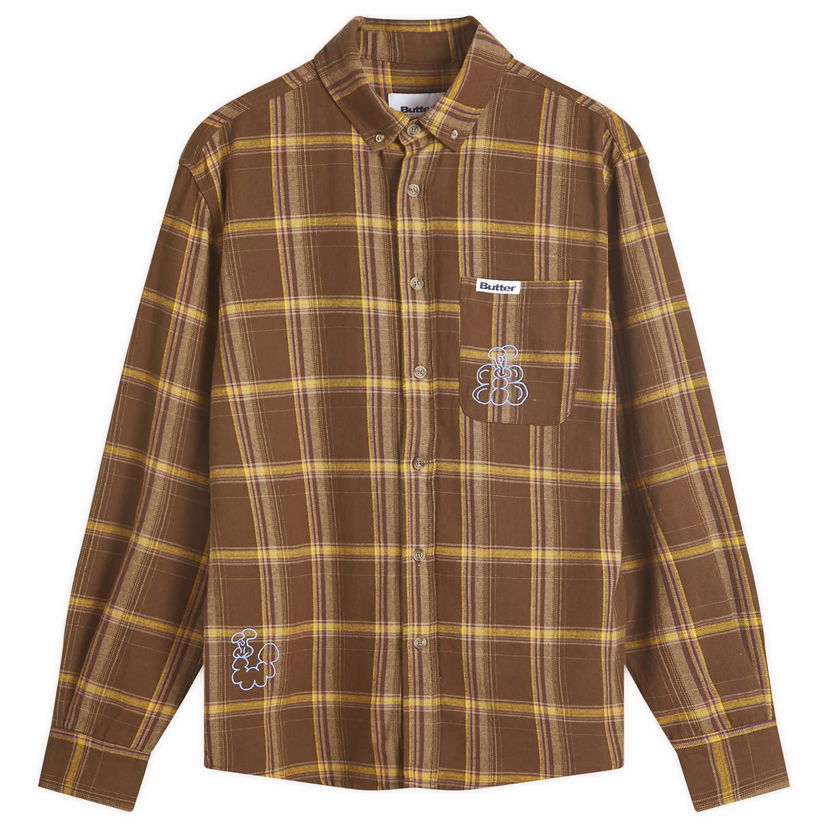 Košulja Butter Goods Bugs Flannel Long Sleeve Shirt Smeđa | BG243403-CHE