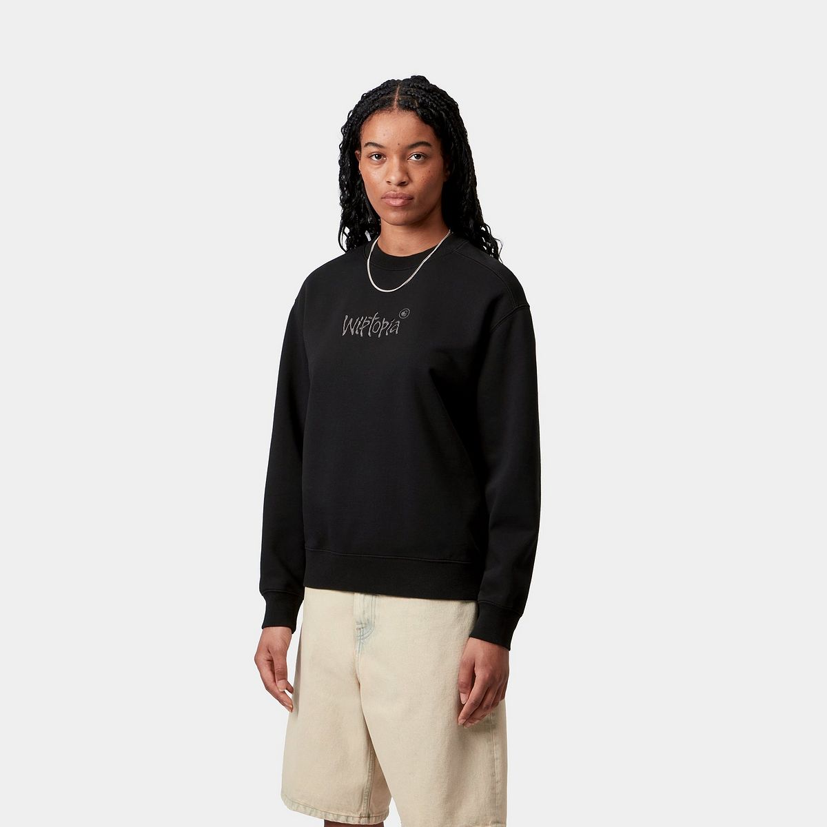 Dukserice Carhartt WIP W' Wiptopia Script Sweatshirt Crna | I035515_26, 0