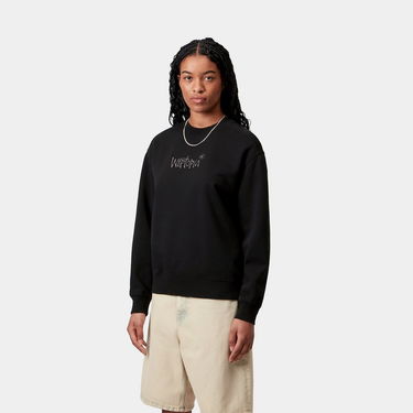 Dukserice Carhartt WIP W' Wiptopia Script Sweatshirt Crna | I035515_26, 0