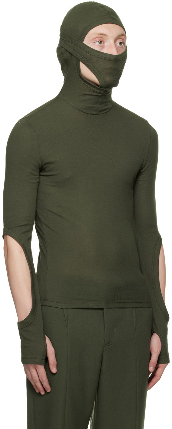 Džemper Dion Lee Dion Lee Interlock Mask Turtleneck Top Zelena | C3078F22, 1