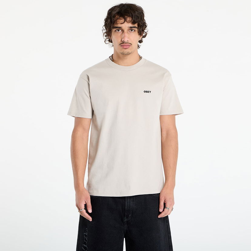 Majica kratkih rukava OBEY OBEY Visual Studios Tee Bež | 165264231-SIG