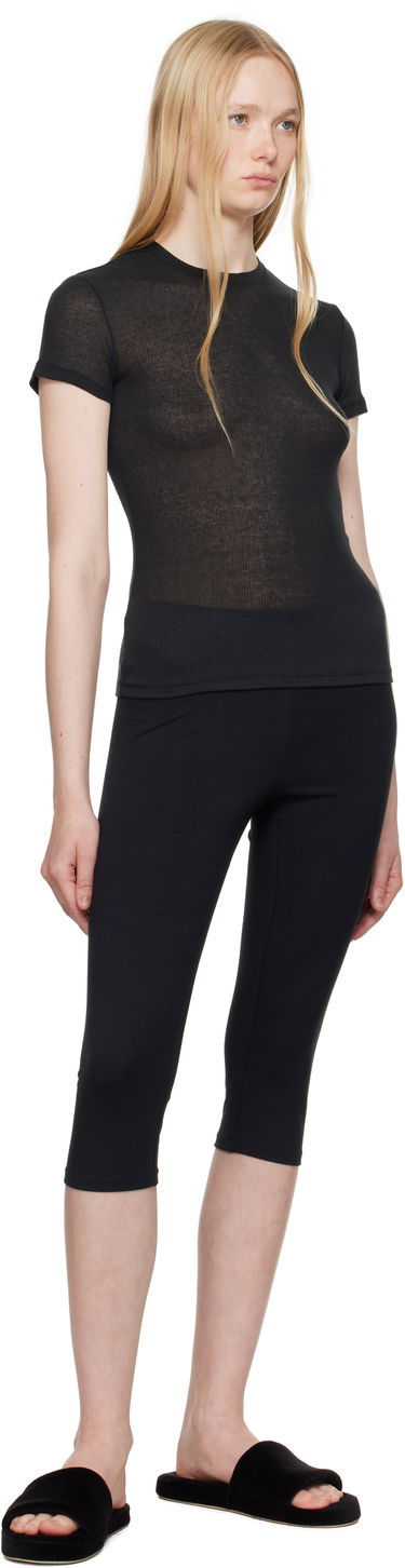 Majica kratkih rukava SKIMS SKIMS Sheer Cotton T-Shirt Crna | SS-STT-8234W, 3