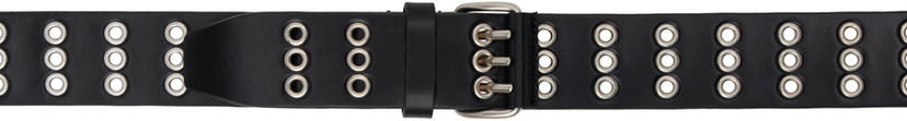 Pojasevi Ann Demeulemeester Ann Demeulemeester Ezra Grommet Leather Belt Crna | 2402-U-BE11-LT128-099