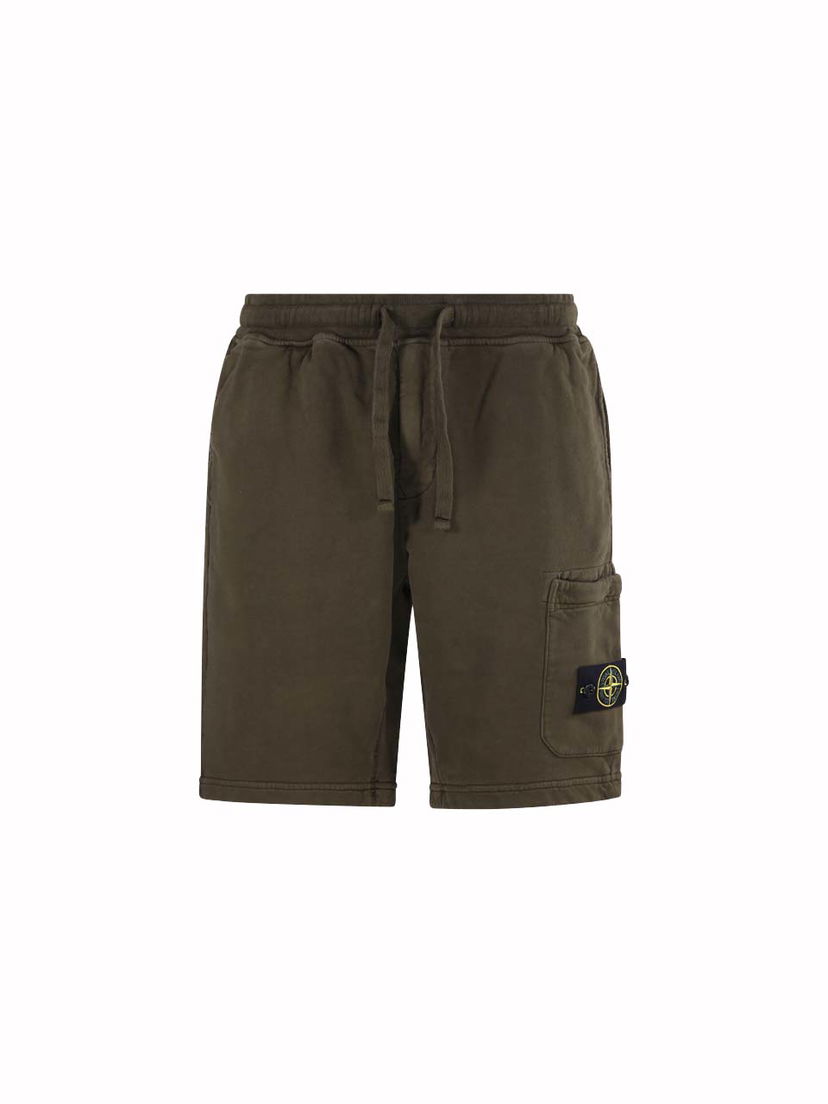 Kratke hlače Stone Island Fleece Logo Shorts Zelena | 791562520