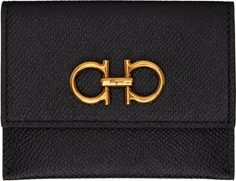 Novčanik FERRAGAMO Salvatore Ferragamo Gancini Credit Card Holder Crna | 779901